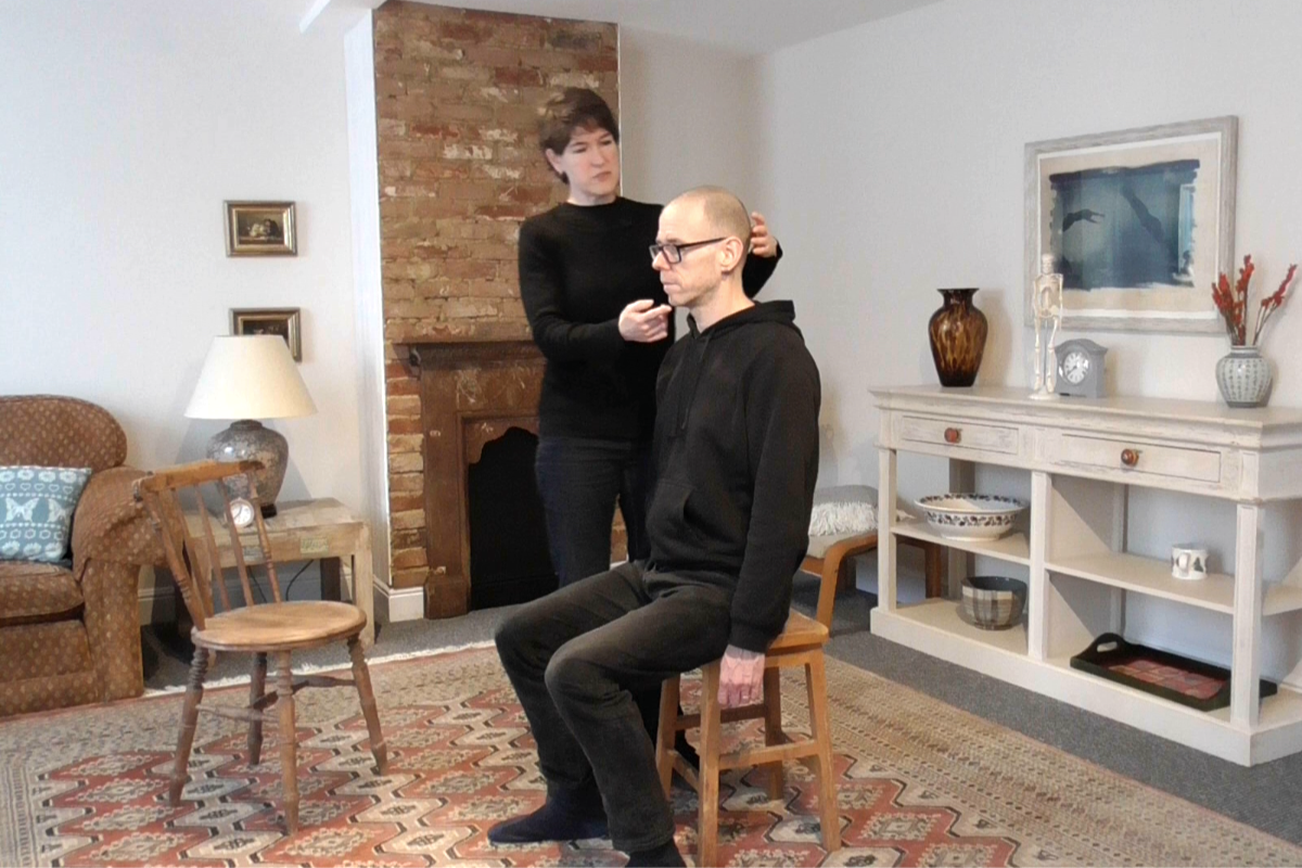 Alexander Technique lesson in the chair
